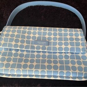 Kate Spade Blue Crossbody Bag with Geometric Design